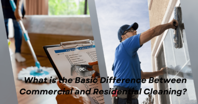 What is the basic difference between commercial and residential cleaning?